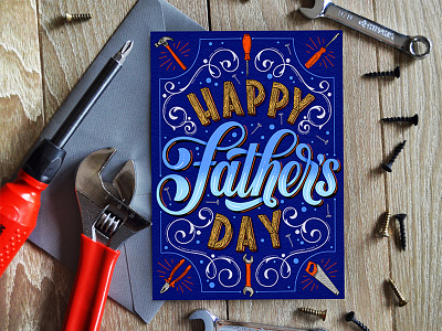 Father's Day customtype design drawing greeting card greetingcard hand lettering handdrawn handlettering handmade illustration ipad lettering type typography
