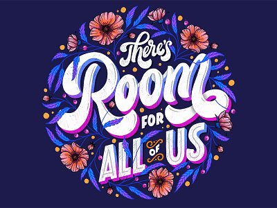 There is Room for All of Us colors customtype design drawing hand lettering handdrawn handlettering handmade illustration ipad lettering type typography