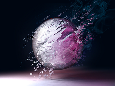 Entity - first draft 3d album art blender cover art particles render sphere