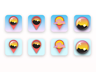 Daily UI 005 - App Icon app daily ui graphic graphic design icon interface location sunset ui ux