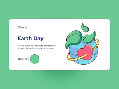 Earth Day illustration affinitydesigner art bannerdesign earth earthday environment environmental protection green heart illustration like nature nature illustration perfect colors perfect pixel plant templatesdesign ui vector vector illustration