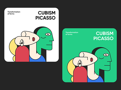 My view of Picasso Cubism | Vector illustrations