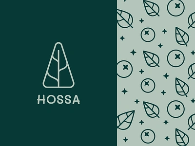 Hossa | nature logo | branding berry branding camping clean design finland graphic design graphic vector print illustration logo minimal design nature branding nature logo nature print perfect colors perfect pixel plant tourism travel tree logo vector