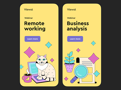 Education app illustrations | Webinar covers illustrations