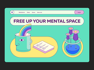 Free up your mental space | Web illustration by Tanya Shegol on Dribbble