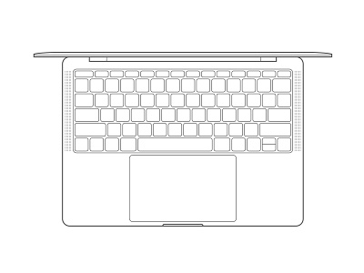 Macbook Pro 13 illustration vector