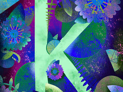 Letter K - 36 Days 36days k 36daysoftype botanicals gfx graphicdesign illustration