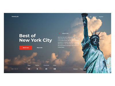 Travel magazine homepage design