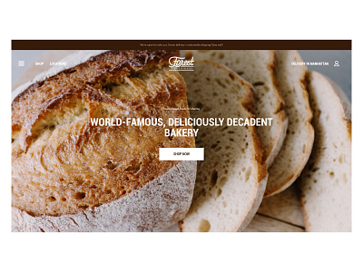 Bakery shop homepage design