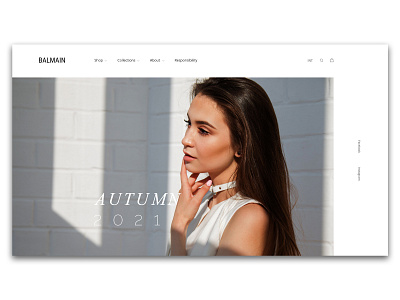 home page design for fashion e-commerce site