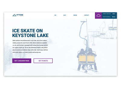 Ski resort landing page