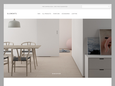 Home Goods Website concept design