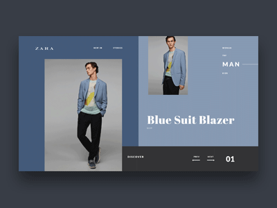 Zara website product page design