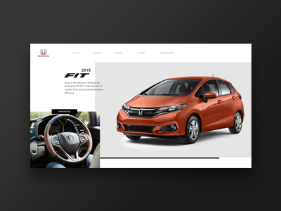 Honda Fit Landing page design