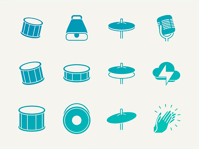 More Cowbell! app clap cowbell drums fx graphicdesign icons interface music percussion ui vocal