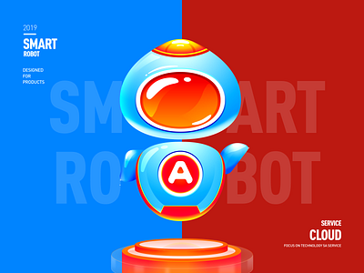 smart robot design illustration