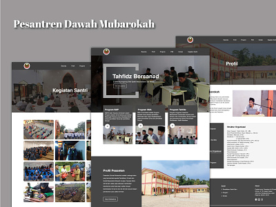 Pesantren Dawah Mubarokah Website clean clean app design education app education website school app schools ui design uiux ux ux design web web design website design
