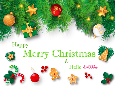 Happy Merry Christmas & Hello Dribbble Family