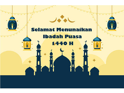 Ramadhan 1440 H 1440 h 2019 art branding clean consept design dribbble flat illustration ramadhan vector