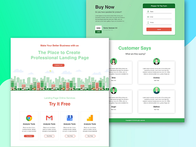 Landing Page Web Design 2019 app branding clean app design illustration landing page typography ui ux web design website design