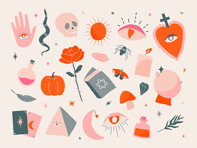 Halloween Sticker Pack | Mystical Design Elements