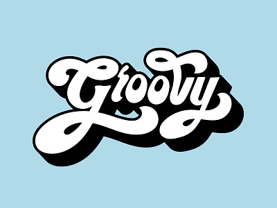 Groovy Typography Font Design | Retro Graffiti Style 60s 70s background blue calligraphy cool design digital art font funky graffiti graphic groovy illustration pop art retro text typography vector word