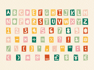 Alphabet Letters & Symbols | Unique Font