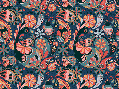 Creative Paisley Pattern | Seamless Textile Background