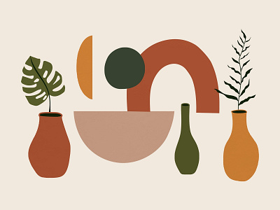 Modern Plant & Vase | Aesthetic Art Print