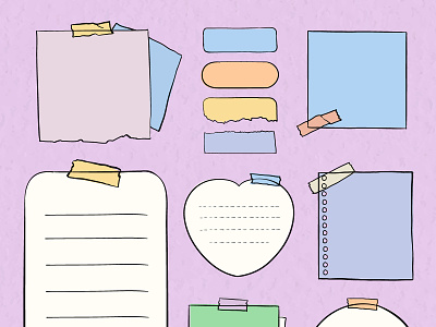 Stationery Graphic Kit | Cute Pastel Designs