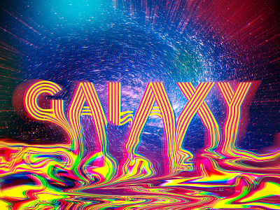 Psychedelic Galaxy Text Background | Melting Effect Typography