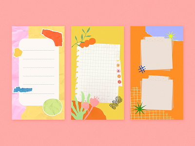 Paper Note Story Wallpaper | Cute Stationery Designs adobe background cute design digital art digital note doodle facebook story graphic illustrator instagram story journal mobile wallpaper paper note photoshop psd social media story stationery vector wallpaper