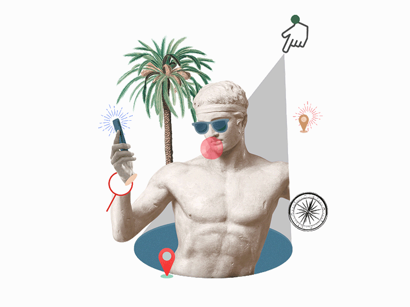 The Social Media Greek | Mixed Media Digital Art adobe aesthetic aesthetic background ancient greek collage art digital art elements graphic graphic design illustration mixed media photoshop png print psd remix art sculpture social media stickers vintage