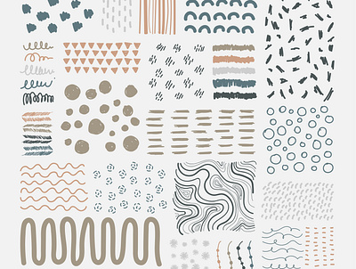 Hand Drawn Pattern Elements | Vector Graphic Set adobe aesthetic background aesthetic wallpaper creative cute design design elements digital art doodle earth tone elements graphic graphic design hand drawn illustration line drawing patterns simple stickers vector