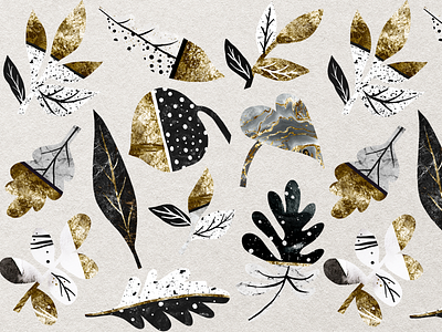 Abstract Gold Leaf Elements | Kintsugi Inspired Designs abstract aesthetic background aesthetic leaf aesthetic wallpaper background design design element digital art element gold graphic design illustration kintsugi leaf marble marble texture nature texture vector wallpaper