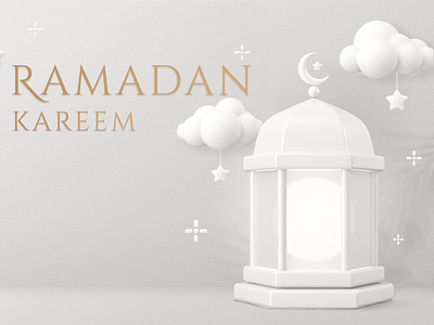 Ramadan Kareem | 3D Lantern | White Aesthetic