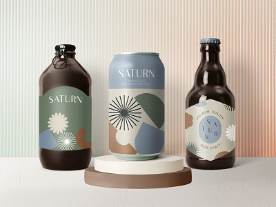 Memphis Product Branding | Can & Bottles PSD Mockup