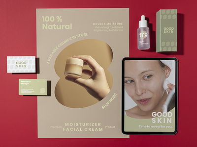 Skincare Brand | Professional Corporate Identity Mockup in PSD