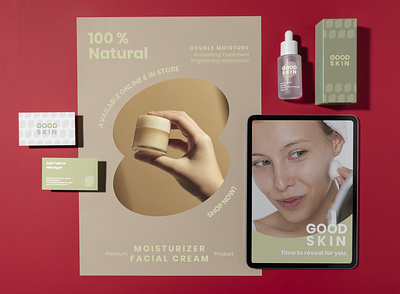 Skincare Brand | Professional Corporate Identity Mockup in PSD branding business branding business card mockup corporate identity mockup cosmetics mockup design digital art digital device mockup flat lay design graphic graphic design illustration logo marketing mockup professional cosmetics psd skincare small business vector