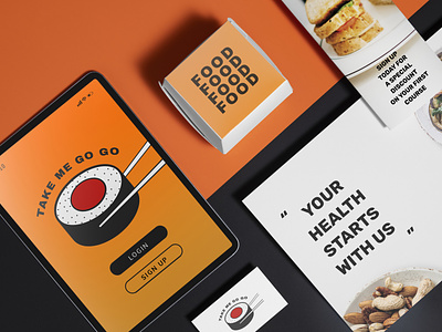 Food Business Branding | Packaging & Digital Screen Mockup