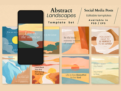 Go Abstract & Make Impact | Editable Social Media Post Templates