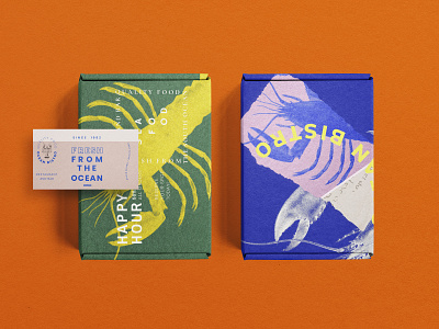 Neon Box Mockups | Colorful Product Packaging & Branding aesthetic box box packaging brand identity branding business card colorful digital art editable graphic design illustration lobster mockup neon packaging design product mockup product packaging psd restaurant small business