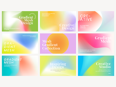 Colorful Mesh Gradient Backgrounds | Web Banner Templates