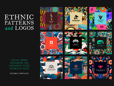 Ethnic Patterns & Logos Template | Social Media Post