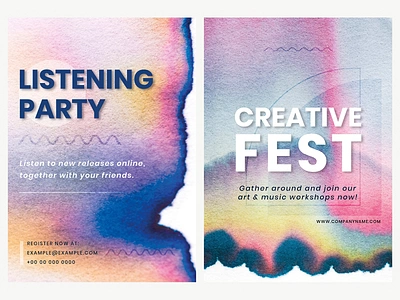 Chromatography Art Poster Template | Cool & Colorful Ink Design advertisement aesthetic background branding colorful design digital art graphic graphic design illustration mockup music template photoshop poster poster design poster template psd stationery texture vector