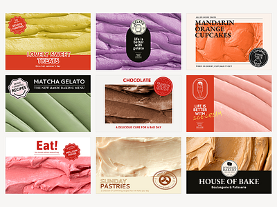 Colorful Frosting Texture Design | Web Banner Template