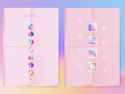 Gradient Holographic Inspiration | Poster Mockups