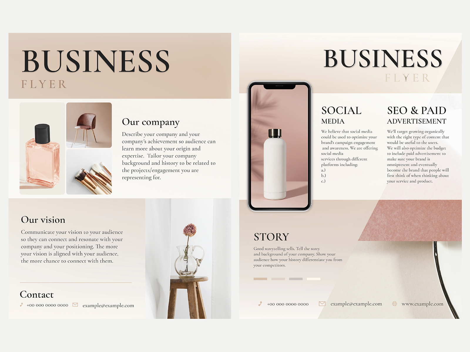 Brown Aesthetic Campaign Flyer Templates | Feminine Style by rawpixel ...