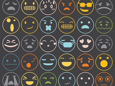 Free | Emoji Vector Set cute emoji emoticon emotions free freebie icons set vector
