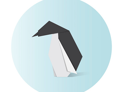 Hello Penguin! minimal paper papercraft penguin vector